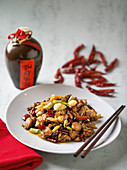 Chinese chicken with garlic and chilli