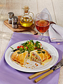 Turkey escalope in puff pastry