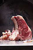 Dry aged t-bone steak