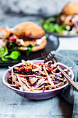 Cole Slaw with red cabbage and white cabbage