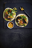 Mexican mushroom tacos with lime-spiked avocados