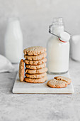 Butter cookies with milk