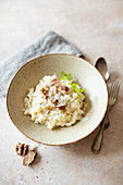 Risotto with white alba truffles and Parmesan (Italy)
