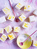 Sour lemon sherbet marshmallows
