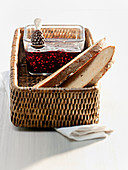 Blackberry jam with bay leaves
