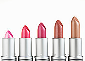 Close up of multicolor lipsticks