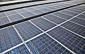 Close up of solar panels