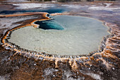 Rock formations in hot spring