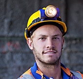 Close up of worker's smiling face