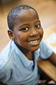 Student smiling in class