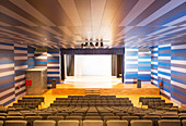 Seating and stage in empty auditorium