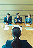 Business people talking in meeting