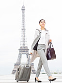 Businesswoman walking in Paris