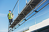 Worker on platform