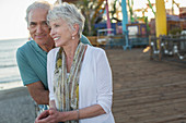 Senior couple at amusement park