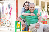 Portrait of smiling couple outdoors