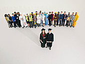 Portrait of graduates