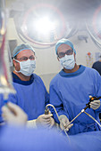 Two male surgeons wearing