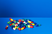Pile of prescription pills