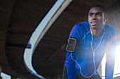 Man resting after exercising