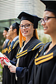 Woman in cap and gown