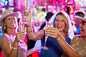 Women toasting at bachelorette party