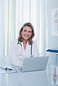 Portrait of smiling female doctor