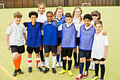 Children wearing sport uniforms