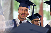 Student during graduation ceremony