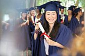 Student in graduation gown
