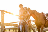 Couple with horse