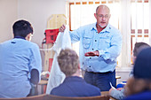 Instructor leading medical training class