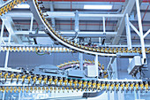Printing press conveyor belts overhead