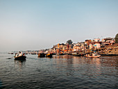 Boats on river, Varanasi, India