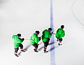 Hockey team in green uniforms