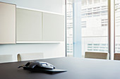 Conference phone on table