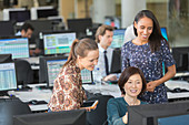 Businesswomen using computer