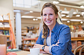 Woman drinking coffee