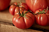 Fresh red heirloom tomatoes
