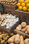 Garlic, ginger, potatoes and butternut squash