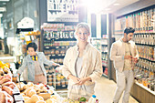 Portrait woman in market