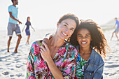 Portrait affectionate mother and daughter