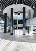 Architectural, modern office lobby
