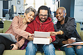 Creative business people meeting, using digital tablet