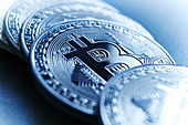 Close up Bitcoins