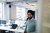 Portrait Indian businessman in turban