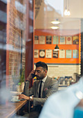 Businessman, working in cafe