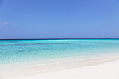 Tranquil, sunny blue ocean beach