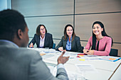 Business people talking in meeting