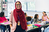 Portrait teacher wearing hijab